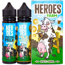 Жидкость Heroes 2x60 мл Milk Farm: Milk Cookie Cocoa Milk 0 мг/мл