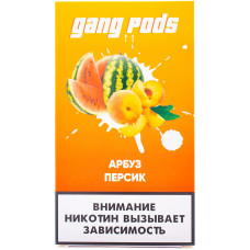 Картридж GANG PODS Watermelon Peach Арбуз Персик 4 шт 1 мл 20 мг (совмещается с JUUL)