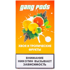 Картридж GANG PODS Needles Tropic Fruits Хвоя Тропические Фрукты 4 шт 1 мл 20 мг (совмещается с JUUL