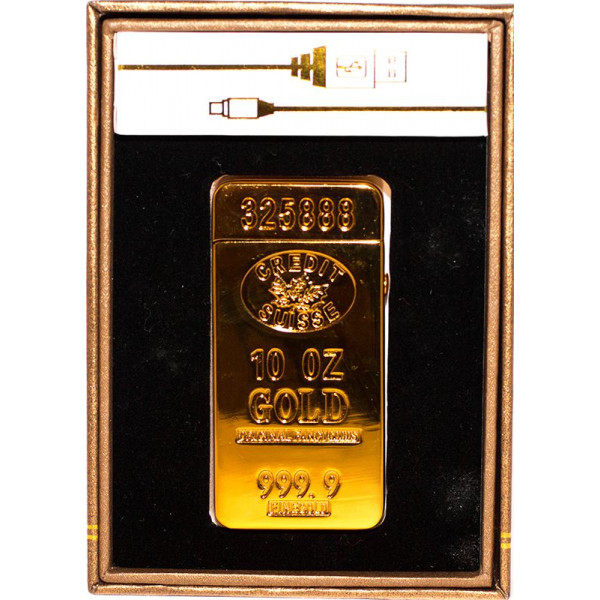 Зажигалка Электронная miniUSB Jin Lun Слиток Золота JL 688 купить в Москве