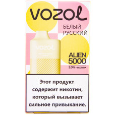 Вейп Vozol Alien 5000 тяг Белый русский 2% Одноразовый