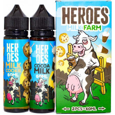 Жидкость Heroes 2x60 мл Milk Farm: Milk Cookie Cocoa Milk 3 мг/мл