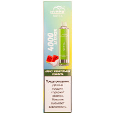 Вейп Hyppe Metta 4000 тяг Арбуз Жевательная Конфета 2% 650 mAh Одноразовый